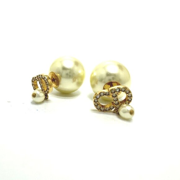 DIOR Gold Pearl Earrings - Picture 1 of 14